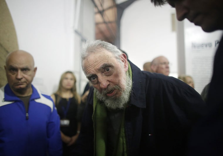 Image: Fidel Castro Makes Rare Public Appearance In Havana